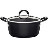 Caçarola Tramontina Mônaco Induction 28cm 6,4L Antiaderente Starflon Premium Com Tampa De Vidro Preto