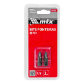 Bit Phillips Ph1 Aço Cromo Vanádio 25 mm Haste 1/4 Polegada 2 Peças Mtx