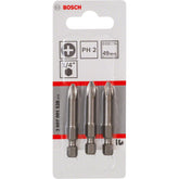 Pontas Bosch Extra Hard Phillips Ph2 49mm Com 3 Peças