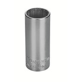 Soquete Estriado Longo 18mm 3/8'' Aço Cromo Vanádio Cromado Tramontina PRO