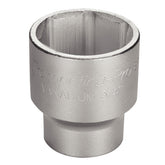 Soquete Sextavado 50mm 3/4'' Aço Cromo Vanádio Acabamento Cromado Norma DIN 3124 Tramontina PRO
