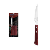 Conjunto De Facas Para Churrasco Tramontina Polywood Vermelho 6 Peças Aço Inox