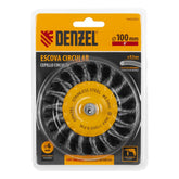 Escova Circular Inox 100mm 1/4 (6mm) Fios 0,5mm Aço Inoxidável Alta Durabilidade