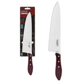 Faca Para Carne Tramontina Polywood 10 Polegadas Lâmina Aço Inox Cabo Madeira Vermelha Churrasco
