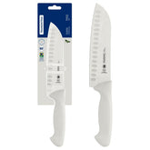 Faca Santoku Tramontina Premium 7 Polegadas Aço Inox Cabo Branco Profissional Alta Precisão