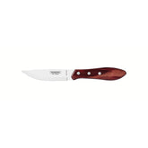 Faca Para Churrasco Jumbo Tramontina 5 Polegadas Lâmina Aço Inox Cabo Madeira Polywood Vermelho