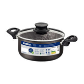 Caçarola Tramontina Paris 24 cm 4,9 L Antiaderente Starflon Max Alumínio Chumbo Com Tampa de Vidro