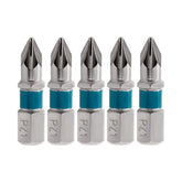 Bits PZ1 Pozidriv Aço Rápido 5pcs 25mm Gross 1152355 Alta Resistência