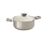Caçarola Tramontina Veronese 20 Cm 2,6 L Alumínio Reciclado Revestimento Cerâmico Bege Mineral