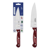 Faca Chef Tramontina Polywood 6 Polegadas Aço Inox AISI 420 Madeira Vermelha Cabo Ergonômico