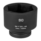 Soquete Impacto 1'' 90mm Aço Cromo Molibdênio Stels 1405955