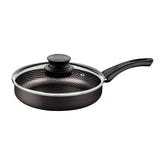 Frigideira Reta Tramontina Paris Antiaderente Starflon Max 24 cm 2 L Com Tampa De Vidro Alumínio