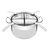 Cozi-Pasta Tramontina Professional Fundo Triplo Aço Inox 4 Divisórias 30 Cm 14 L