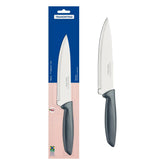 Faca Chef Tramontina Plenus 7 Polegadas Aço Inox Cabo Polipropileno Cinza Corte Preciso Resistente