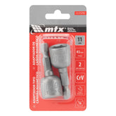 Soquete Magnético Parafusadeira 11mm x 45mm 2 Peças MTX 117379 Fixação Segura
