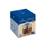 Porta-Temperos Tramontina Realce 6 Peças Base Giratória Aço Inox 120ml Conjunto Cozinha Gourmet