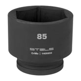 Soquete Impacto 1'' 85mm Aço Cromo Molibdênio Hexagonal Stels 1405855