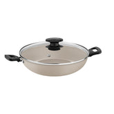 Panela Wok Tramontina Loreto 28 Cm 3,3 L Antiaderente Starflon Max Bege Com Tampa