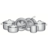 Jogo De Panelas Tramontina Solar Aço Inox Fundo Triplo 6 Peças Indução