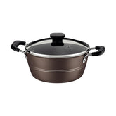 Caçarola Tramontina Sicília Alumínio Antiaderente Starflon Excellent 24 cm 4,3 L Avelã 3,0 mm