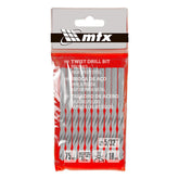 Broca Para Metal Polida HSS 5/32'' 10 Peças Aço Rápido MTX Durável