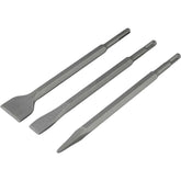 Jogo Ponteiro E Talhadeiras Sds Plus 3 Peças 250mm 0,875kg Nove54