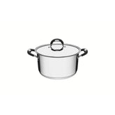 Caçarola Tramontina Duo Silicone 16 cm 1,8 L Fundo Triplo Aço Inox Tampa Alças Antitérmicas