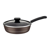 Frigideira Funda Tramontina Sicília Antiaderente Starflon 24 cm 2,5 L 3,0 mm Com Tampa De Vidro