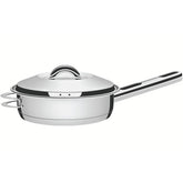 Frigideira Aço Inox 28 cm 4,8 L Fundo Triplo Com Tampa E Alça Solar Tramontina