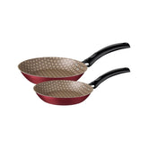 Jogo De Frigideiras Tramontina Turim 02 Peças Alumínio Antiaderente Starflon Max 1.2 Mm Vermelho