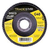 Disco Flap 115 mm G40 Fibra Cônico Aço Tradestar
