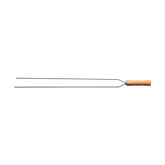 Espeto Duplo Para Churrasco Tramontina 85 Cm Aço Inox Cabo Madeira Resistente Profissional
