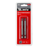 Bit Phillips Ph1 Aço Cromo Vanádio 75 mm 2 Peças Mtx Para Parafusadeira