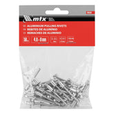Rebite De Repuxo 4,8 X 8 mm 50 Peças Alumínio Aço Galvanizado Mtx