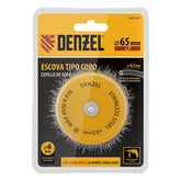 Escova Copo 65mm Haste 6mm Fios Inox Ondulados 0,3mm Para Desbaste E Limpeza Industrial