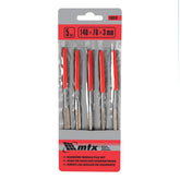 Jogo De Limas Agulha Diamantadas 140X70X3mm 5 Pçs Precisão Mtx 158339