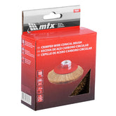 Escova Latonada Circular 100mm M14 MTX 746089 Para Esmerilhadeira Alta Durabilidade