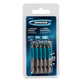 Bits Ph2 Torção 50mm 5 Unidades Para Parafusadeira De Impacto S2 58-60 HRC