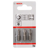 Jogo De Pontas P/Parafusar Bosch Extra Hard 25mm Pozidriv 3U