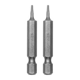 Par De Bits Torx T6 50 Mm Aço Cromo Vanádio 1/4 Mtx 2 Peças