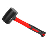 Martelo De Borracha Preta 225g Cabo Fibra De Vidro MTX 111759 Alta Resistência