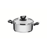Caçarola Tramontina Solar Baquelite 20 cm 2,9 L Aço Inox Fundo Triplo Tampa Antiaderente Indução