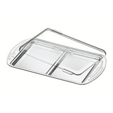 Porta-Frios Tramontina Ciclo Com 2 Divisórias Aço Inox E Tampa Transparente Para Queijos E Frios