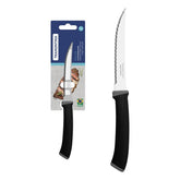 Faca Para Churrasco Tramontina Felice Lâmina 12 cm Aço Inox Fio Microsserrilhado Cabo Preto 5 Polegadas