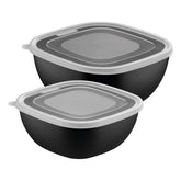 Jogo De Potes Tramontina MixColor 2 Peças Polipropileno Preto Livre De BPA Micro-ondas Freezer
