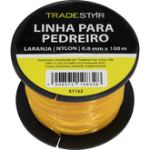 Linha Pedreiro Nylon 0,8 mm 100 Metros Laranja Tradestar