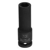 Soquete De Impacto Longo 1/2'' 13mm Sextavado Cromo Molibdenio Stels 1393955