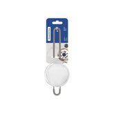 Peneira Tramontina Softta Aço Inox 8,8 cm Com Cabo E Alça Em Silicone Cinza Para Cozinha