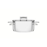 Caçarola Tramontina Brava Rasa Aço Inox Fundo Triplo 20 Cm 2,9 L Tampa Plana Indução Forno 260°C