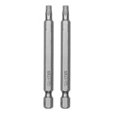 Bits Torx T25 Cromo Vanádio 75mm 2pcs MTX 1166055 Haste 1/4'' Resistente Durável
